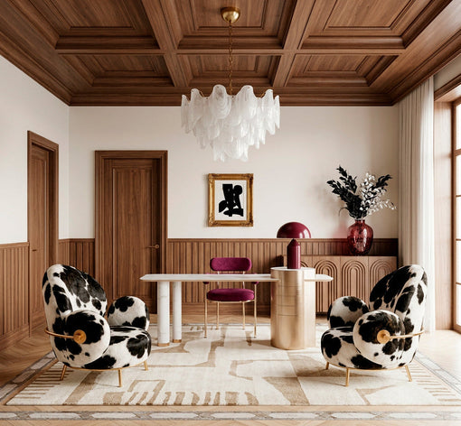 Mid-Century meets Art Deco Revival in Private Office in New York